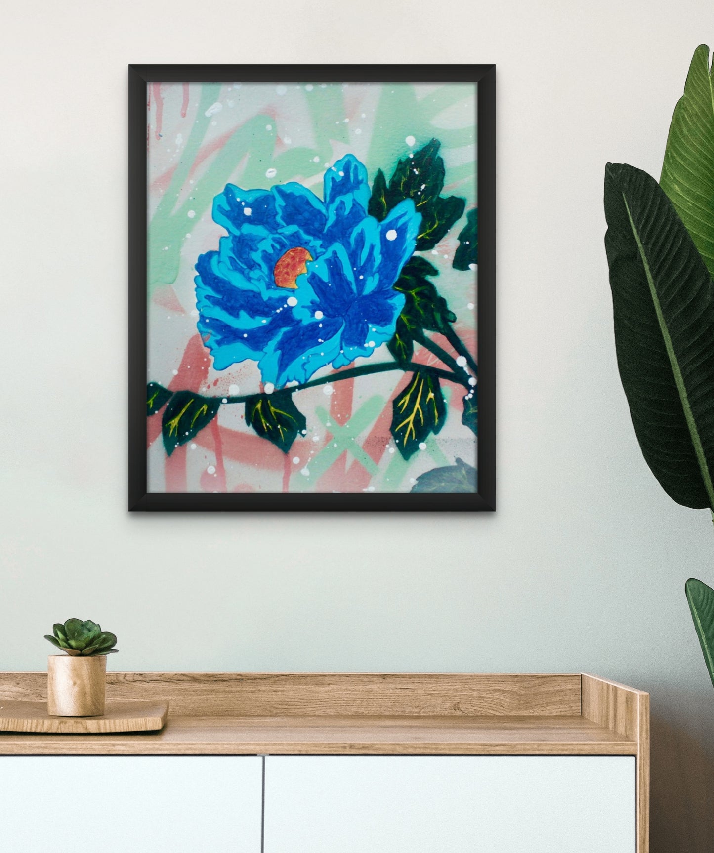Graffiti Blue flower